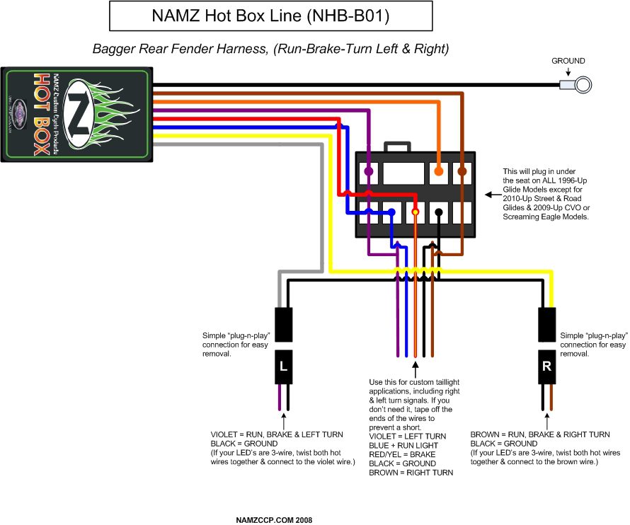 Badlands Turn Signal Module Wiring Diagram from namzcustomcycleproducts.com