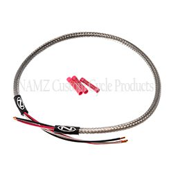 NAMZ stainless steel braided headlight harness, universal fitment