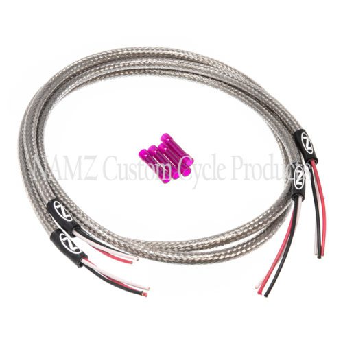 NAMZ stainless steel 36" braided front turn signal harness, universal fitment