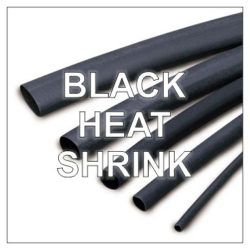 Rolls of Black Heat Shrink Tubing