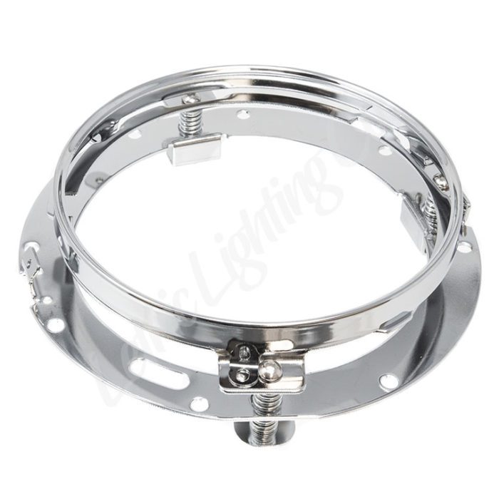 chrome 7" adapter ring for harley headlights