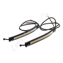 motorcycle Flexible White Running and Amber Switchback Turn Signal Strips