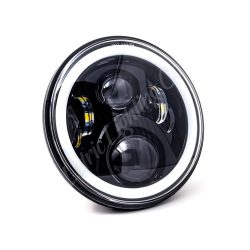7" Full-Halo Black LED Headlamp