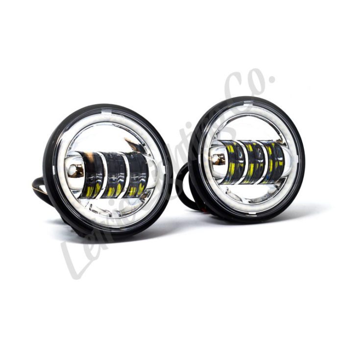 Chrome LED FULL-HALO Auxiliary Passing Lamps