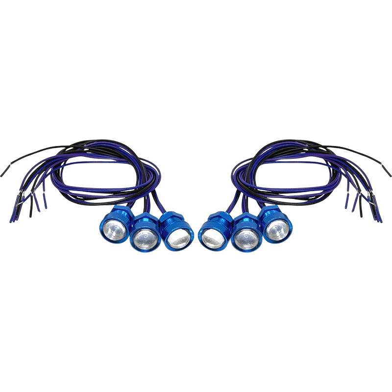 LLC-RFNS-RR (Blue Anodized 9/16" Flush Mount (red/red) COB LED Indicators)