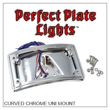 Perfect Plate Light CURVED CHROME UNI MOUNT