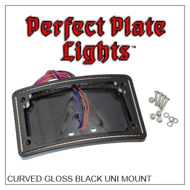 Perfect Plate Light CURVED GLOSS BLACK UNI MOUNT