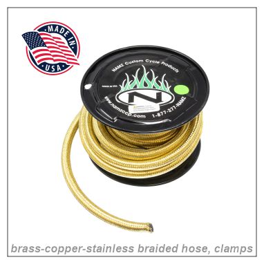 NAMZ Brass, Copper and Stainless Steel, Braided Hose, Hose Clamps & Bare Braiding
