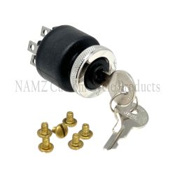 NKS-IS - Marine-Grade, Key-Start Ignition Switch with polished stainless & knurled jam-nut
