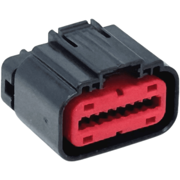 18-Position BLACK Female Connector with terminals. (HD # 72664-12, ECM (A) conector for 2012-2020 FX & all 2014-2020 models)